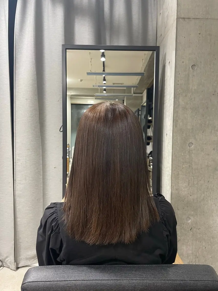 ミディアム 縮毛矯正 カラーモデル 募集中❕まりんのヘアスタイル