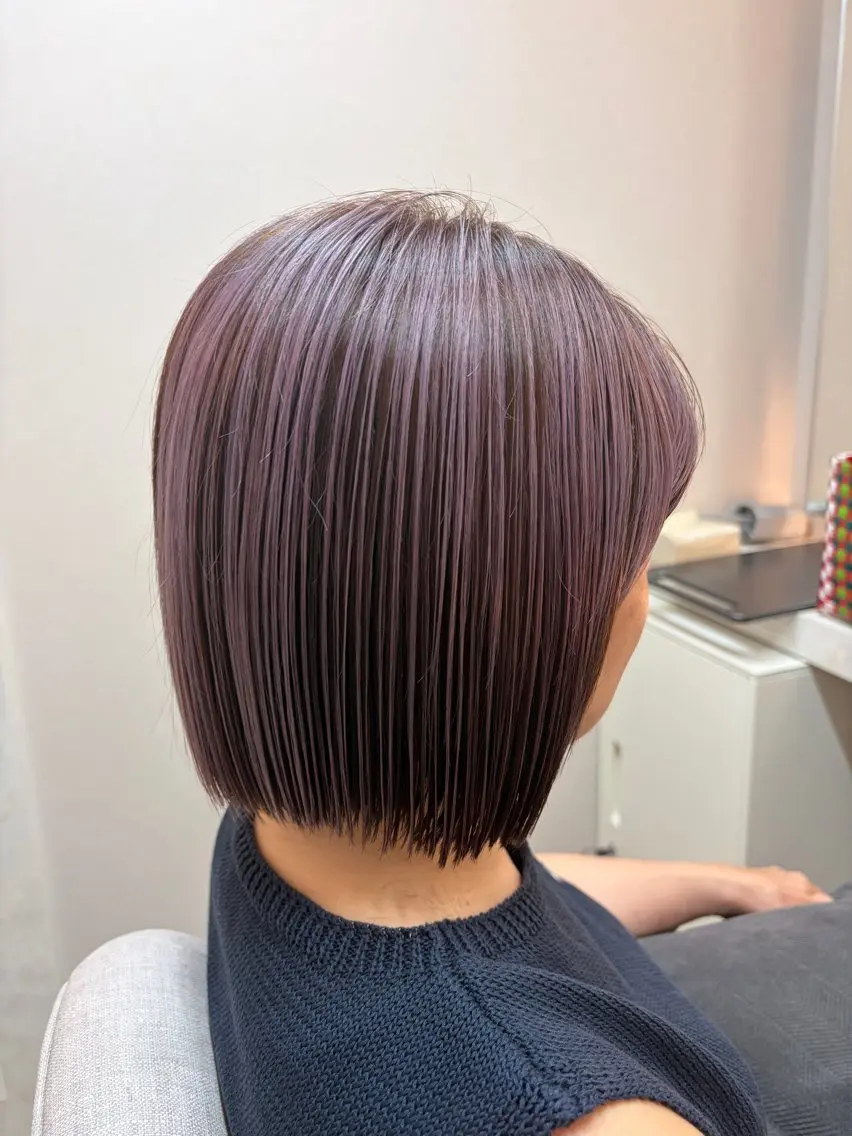 ミディアム カラー ヘアカラー トリートメント 髪質改善/レイヤー ✂︎|Senoo*・のヘアスタイル