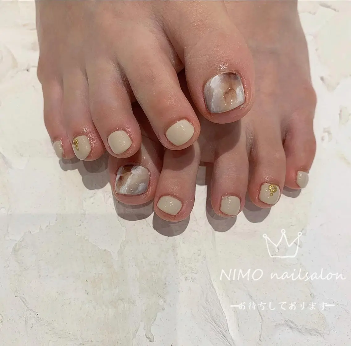 ネイル 持ち込み フットネイル 閨匠ビューティサロン 新橋店♡Ellieのネイルデザイン
