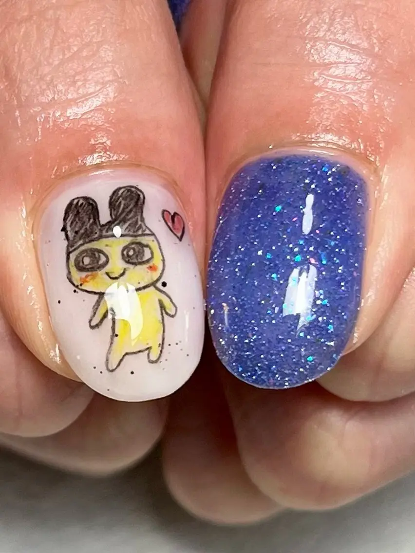 ネイル ハンドネイル tsumeya ゆるかわ手描きネイルのネイルデザイン