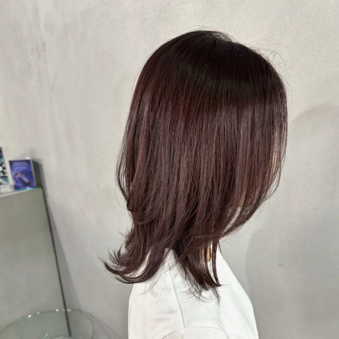 ミディアム カラー ヘアアレンジ ラベンダーカラー レイヤーカット カット ヘアカラー #tag 佐藤璃美のヘアスタイル