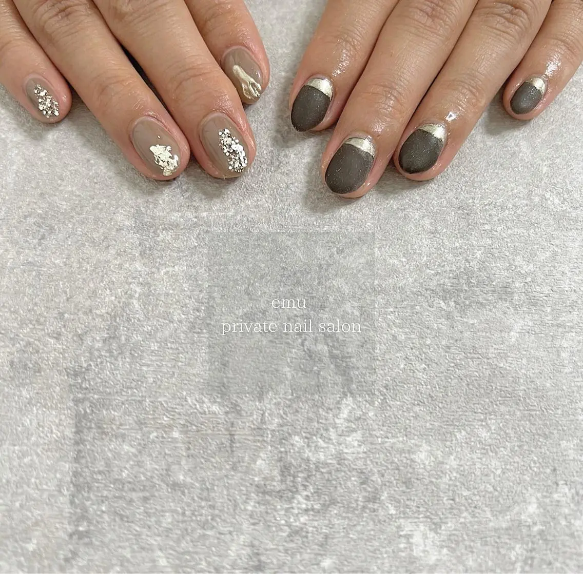 ネイル マットネイル 持ち込み emu nailのネイルデザイン
