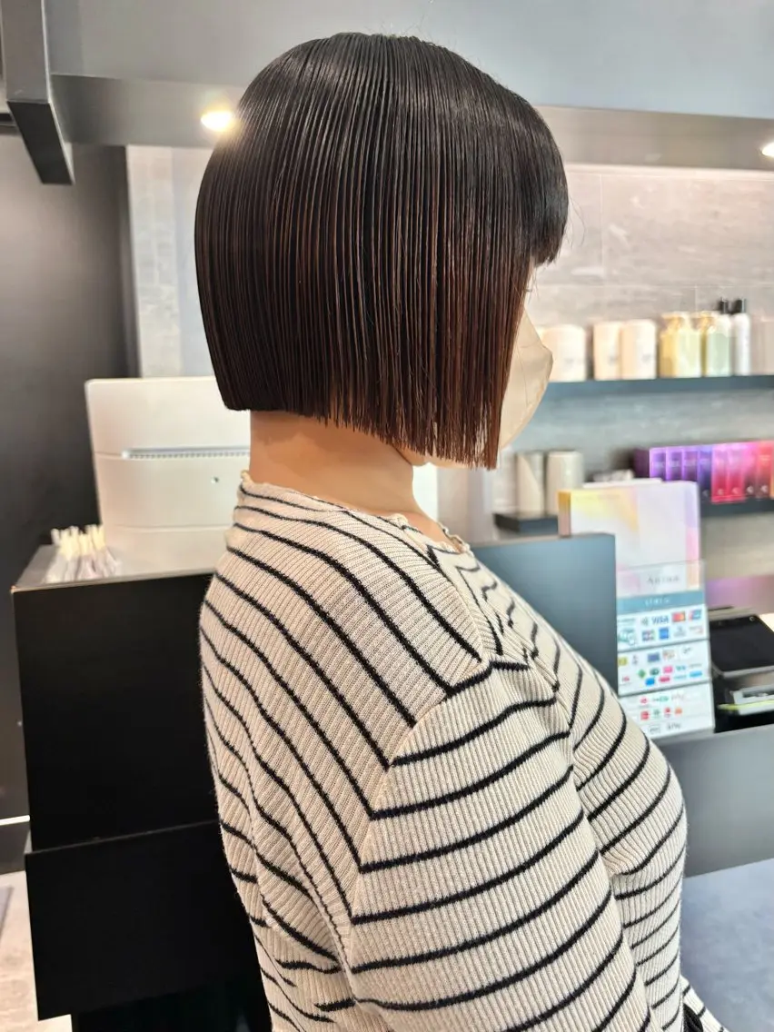 ショート ボブ ブリーチなし ダブルカラー/ゆなのヘアスタイル