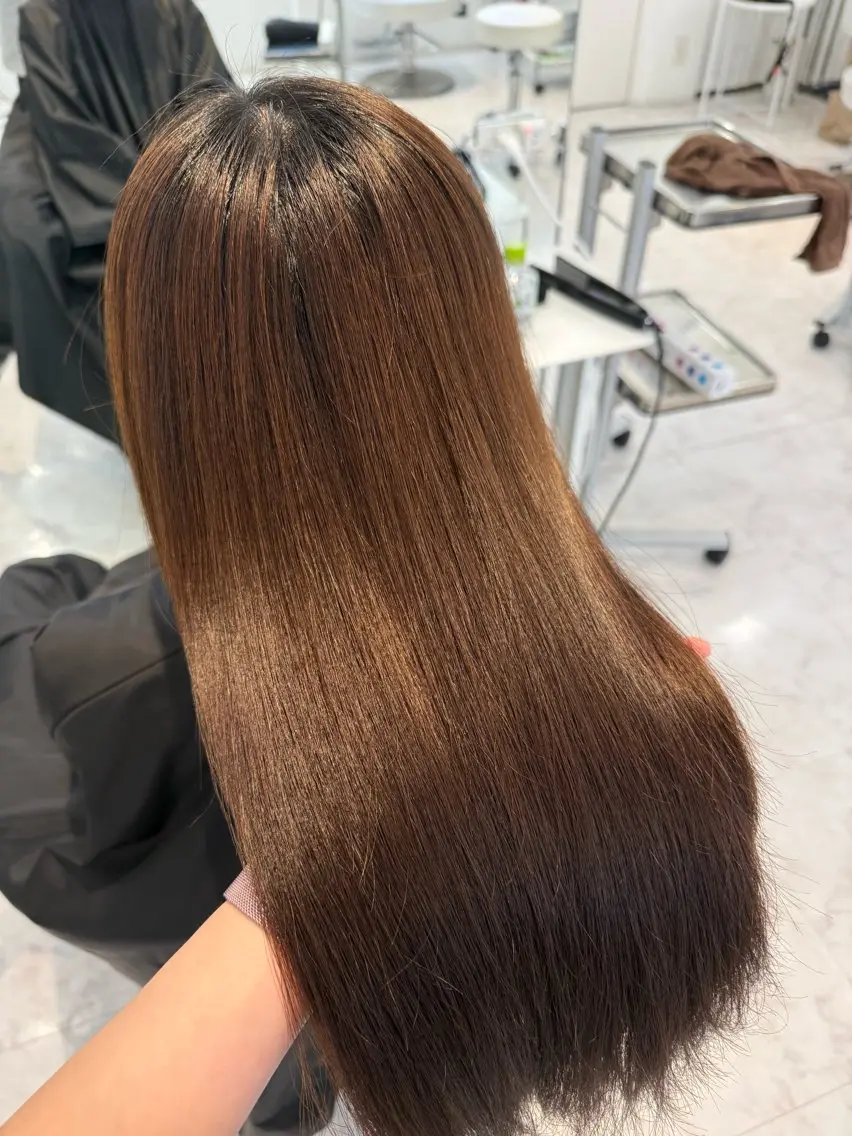 ロング 縮毛矯正 SAYAKA🫧 メンズのヘアスタイル