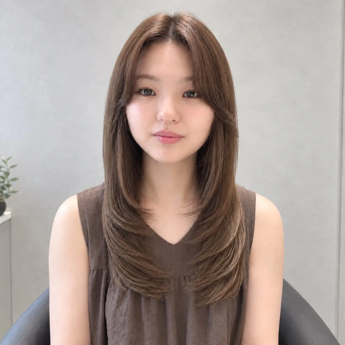 セミロング 顔まわりレイヤー 顔周りカット レイヤーカット 顔周りレイヤー/似合 わせカラー/長瀬叶翔のヘアスタイル