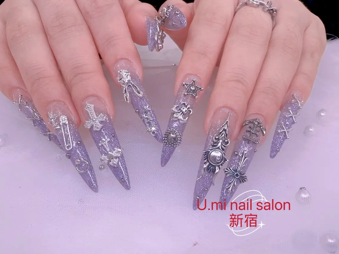 ネイル ボルドー チークネイル 長さ出し フレンチネイル ジェルネイル UMI ネイルサロン新宿🎀のネイルデザイン