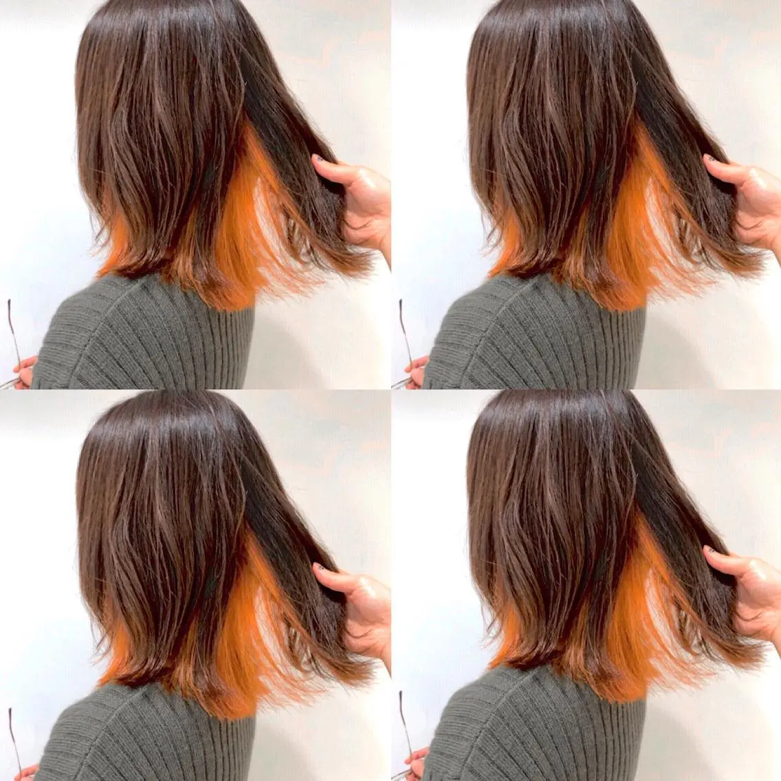 ミディアム カラー ウルフカット ハッシュカット/七海のヘアスタイル