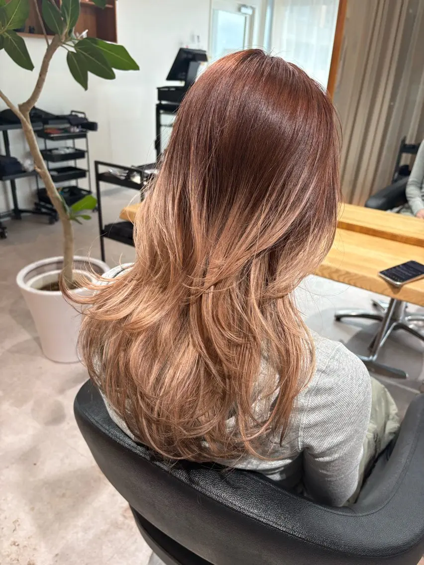 ロング レイヤーカット カット ヘッドスパ iroha/ n.w.h🎀のヘアスタイル