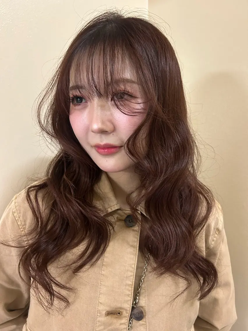 ロング カラー ブラウンカラー ピンクカラー カット ヘアカラー トリートメント ☕️結【suii.】 ボブ/ヘアセット☕️のヘアスタイル