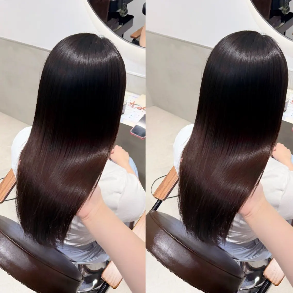 ロング 髪質改善 縮毛矯正 カット ヘアカラー 縮毛矯正 トリートメント 艶髪カラー🫧 髪質改善🪽萩原のヘアスタイル