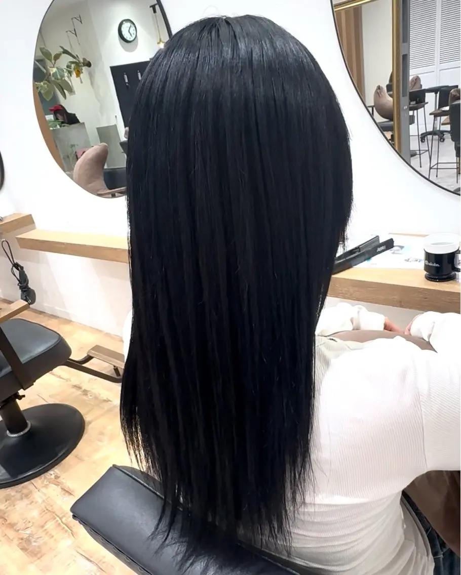 セミロング ヘアカラー 透明感イルミナカラー /寒色/MOMOKAのヘアスタイル