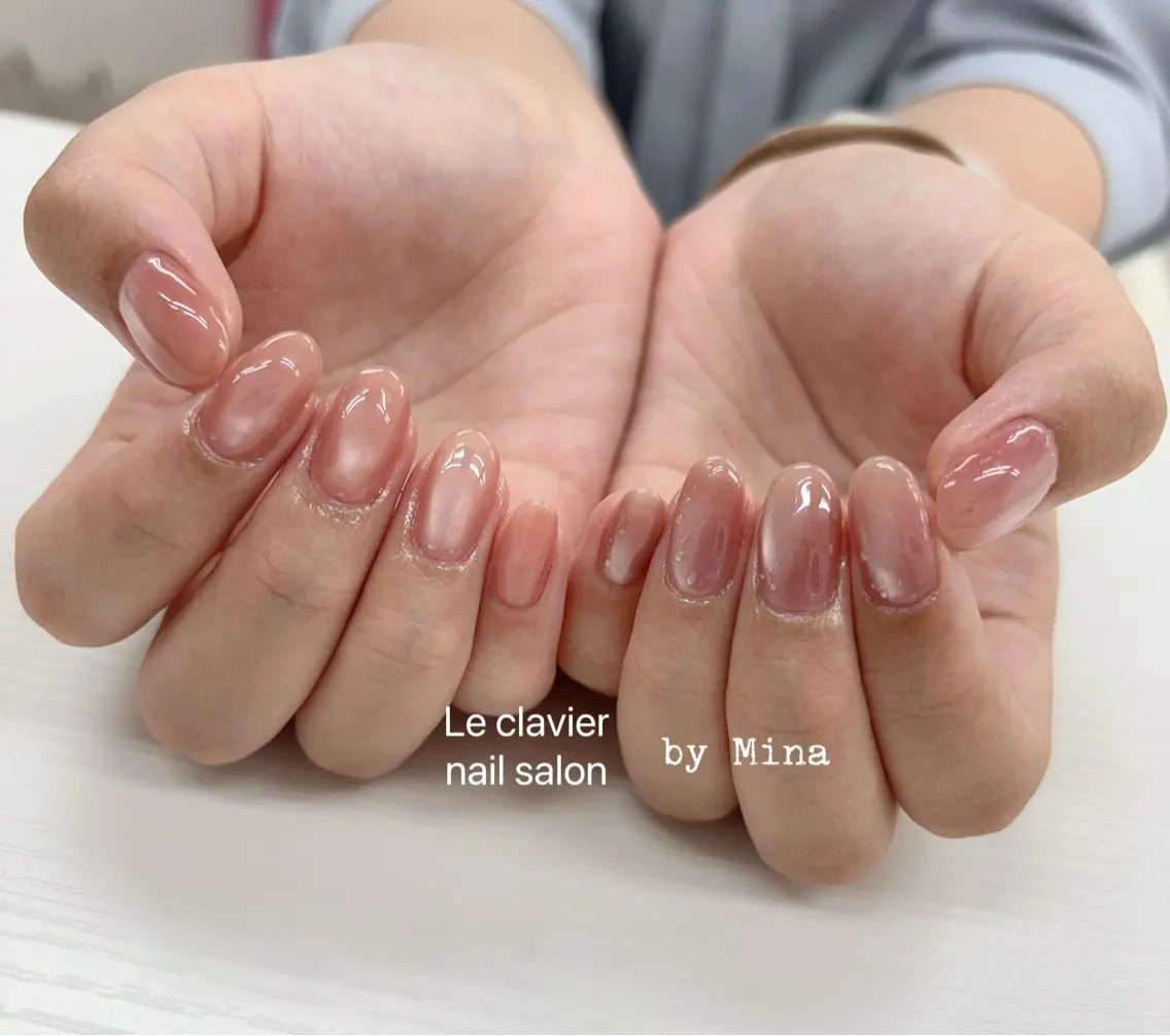 ネイル アートネイル 長さ出し ジェルネイル パラジェル スカルプネイル Mina Nailのネイルデザイン