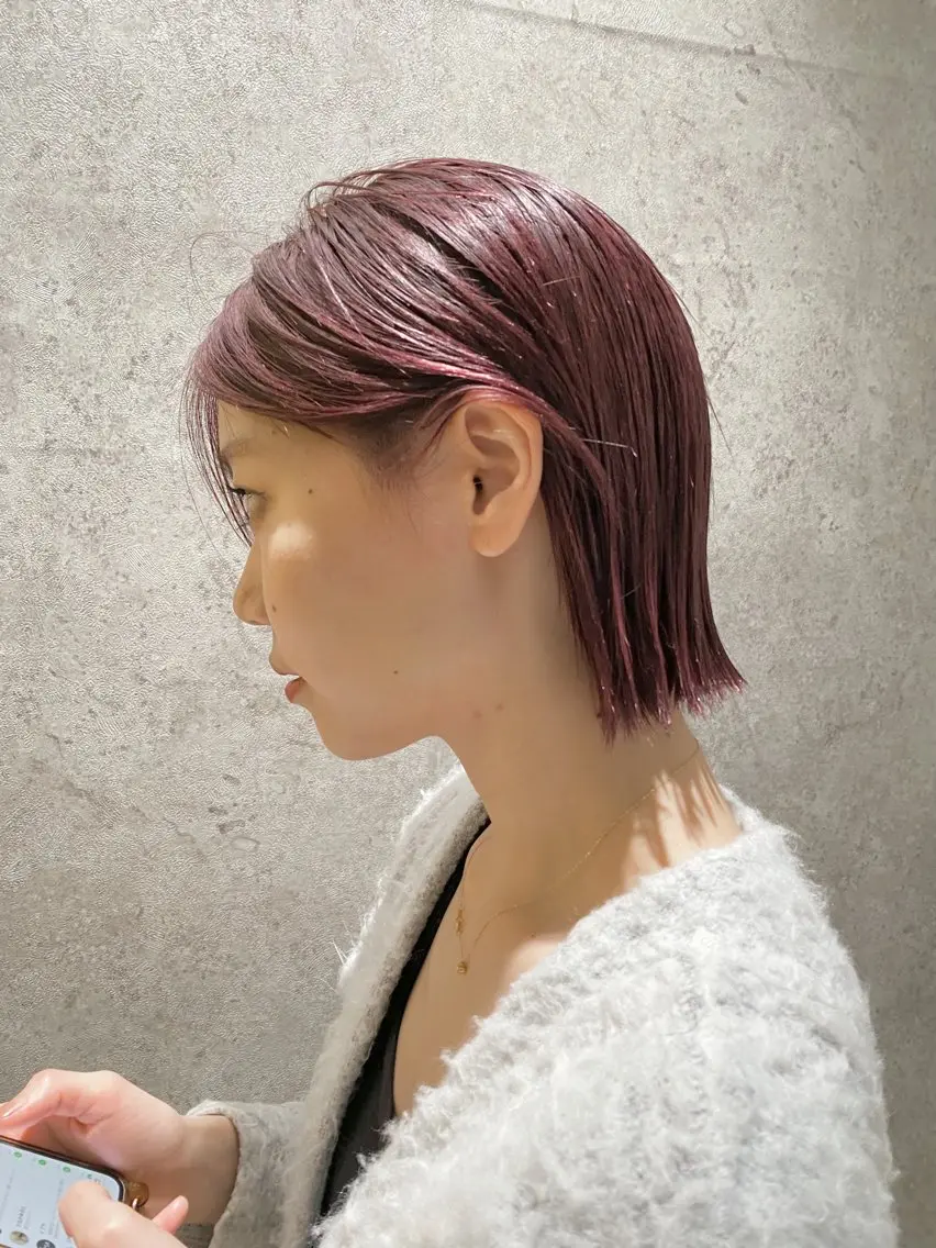 ショート 切りっぱなしボブ ボブ 栗原 瑞稀のヘアスタイル
