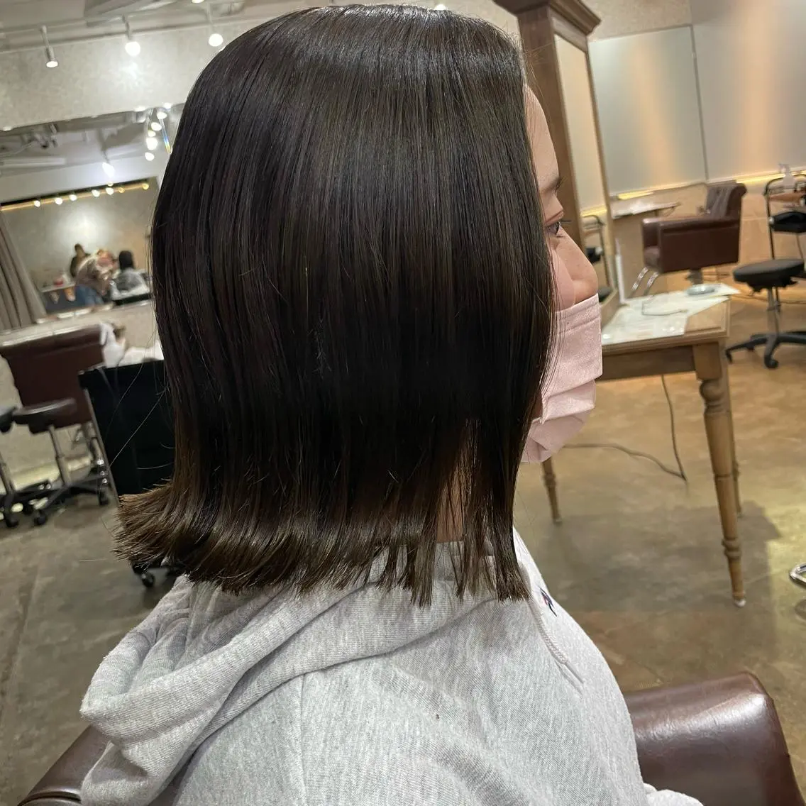 ミディアム カラー カット ヘアカラー トリートメント FERIAあべの KARINのヘアスタイル