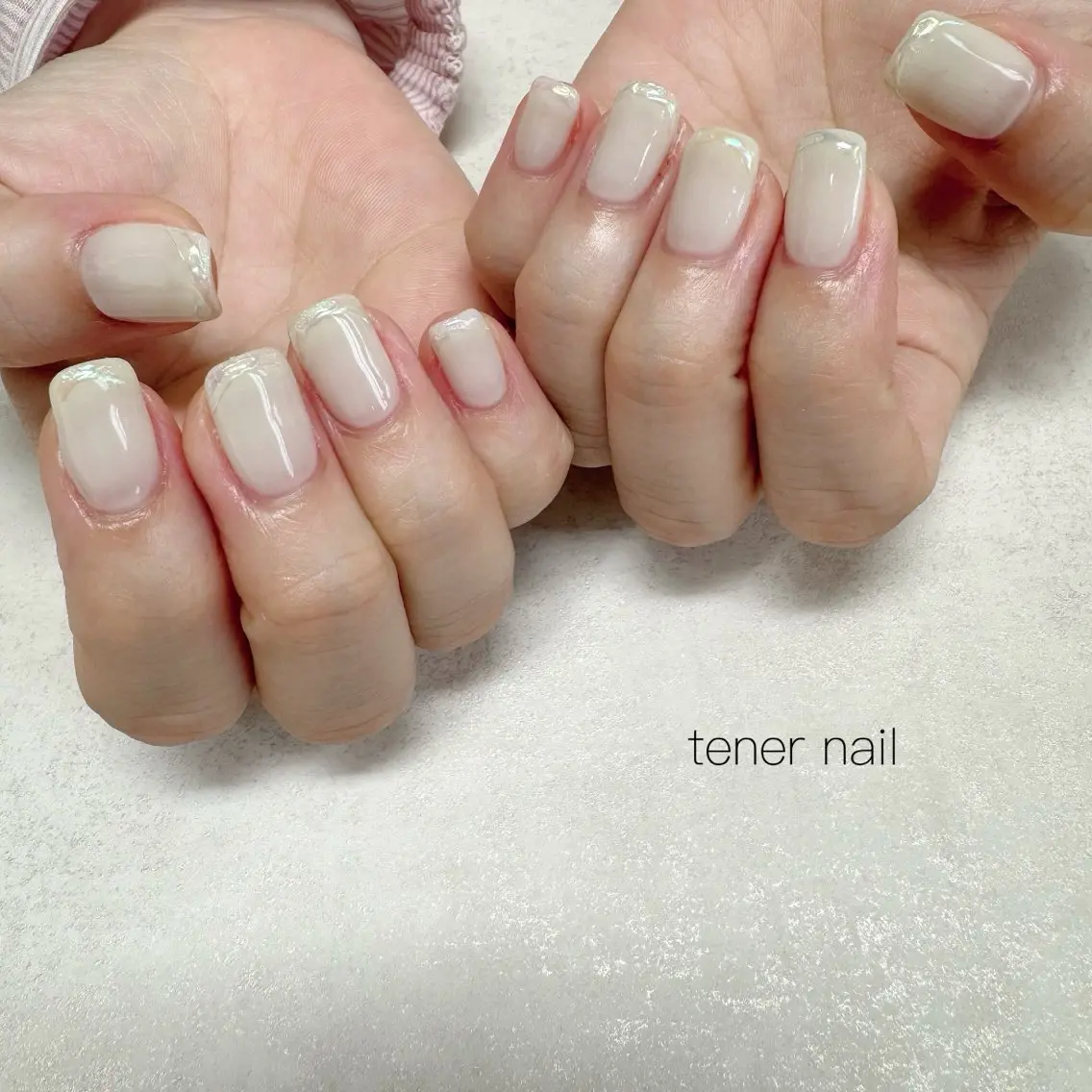 ネイル オーロラネイル フレンチネイル ハンドネイル テネルネイル tener nailのネイルデザイン