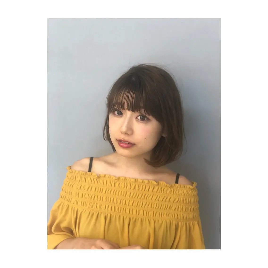セミロング 松戸　レイヤーカット 野口　康太郎のヘアスタイル