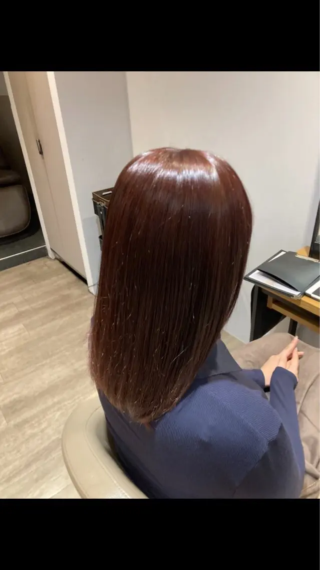 ミディアム カラー 髪質改善🫧 ミタセイヤのヘアスタイル