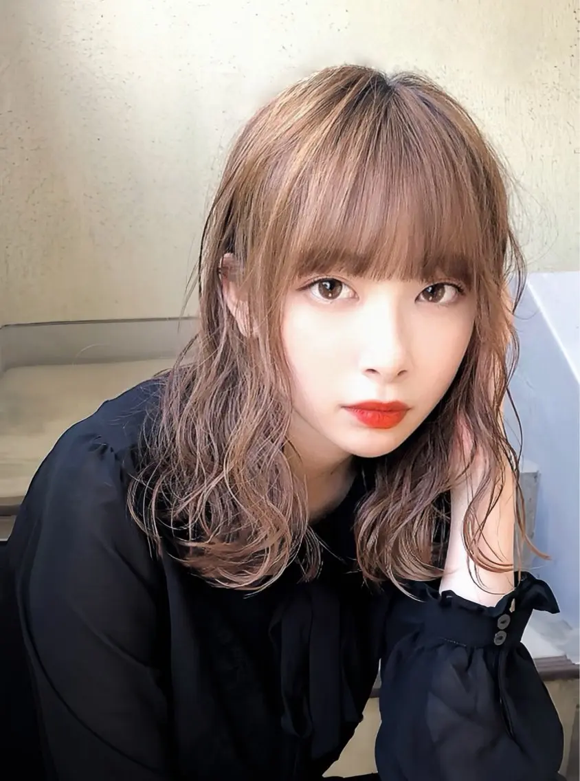ミディアム カラー パーマ ミディアムパーマ ベージュカラー コーラルベージュ カット ヘアカラー パーマ トリートメント 【 DIPTH 】 代表コウキ🥇のヘアスタイル