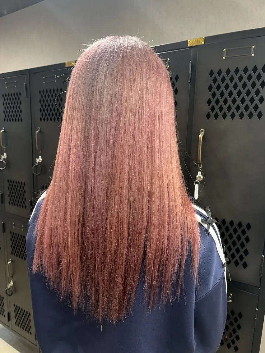 カラー ブリーチ ブラウンカラー ピンクカラー ヘアカラー 【‪カット550円】 🌟ユズハのヘアスタイル