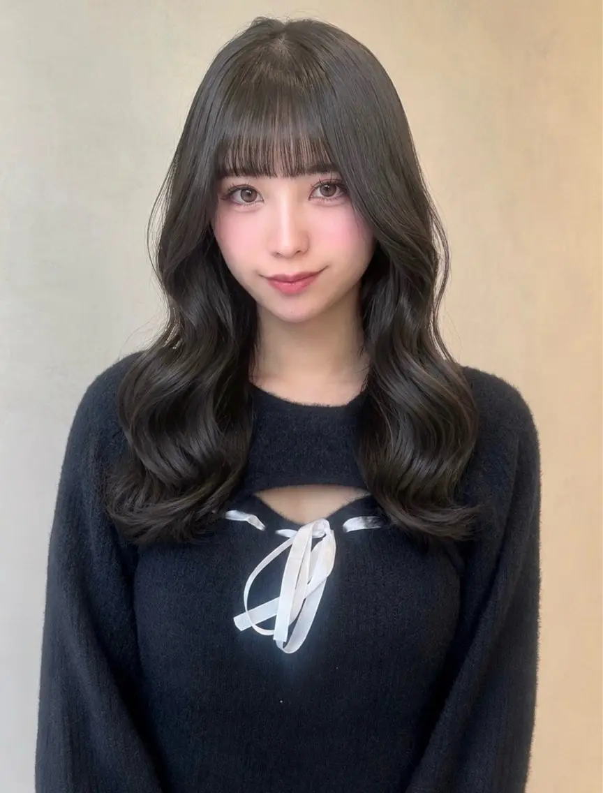 セミロング カラー ヘアアレンジ メンズ ‎透明感×艶髪 ‎🫒maki🎀のヘアスタイル