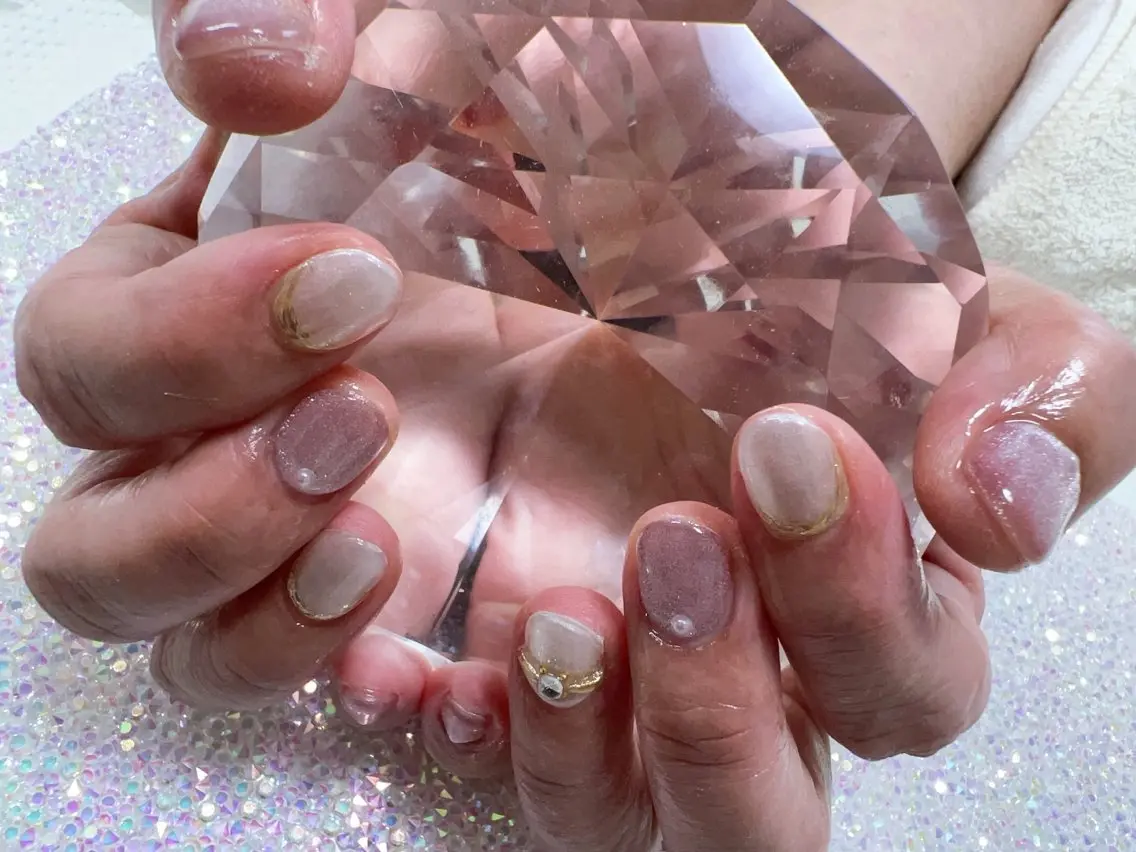ネイル マグネットネイル ブライダルネイル coco nailのネイルデザイン