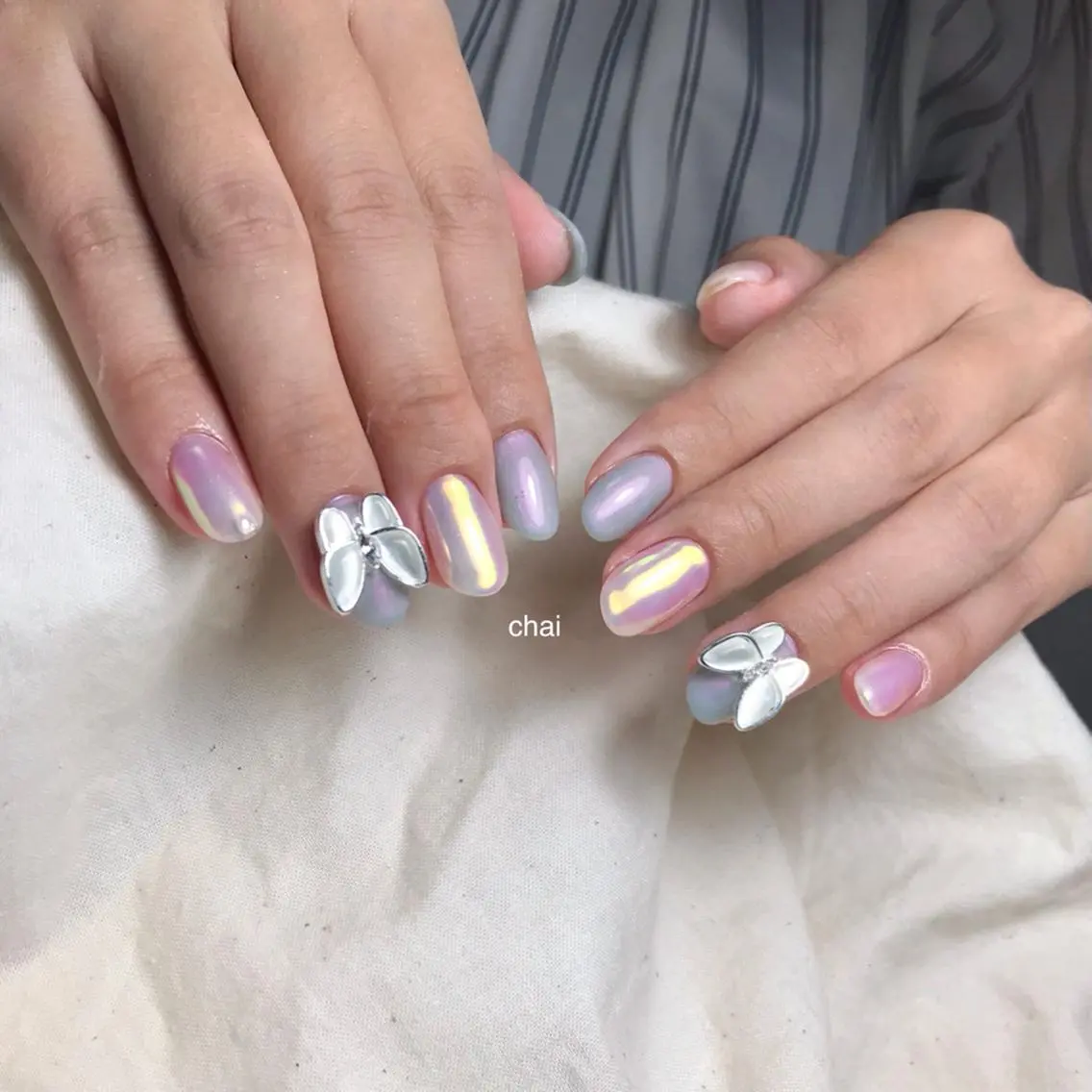 ネイル オーロラネイル chai nail _ai📍鶴橋/桃谷のネイルデザイン