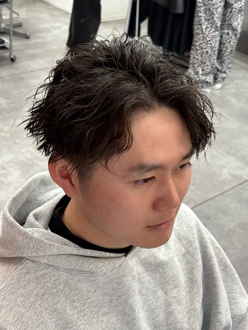 ミディアム カラー パーマ メンズ カット パーマ トリートメント ヘアセット 🔥最強メンズ特化/ パーマの達人🔥風見のヘアスタイル