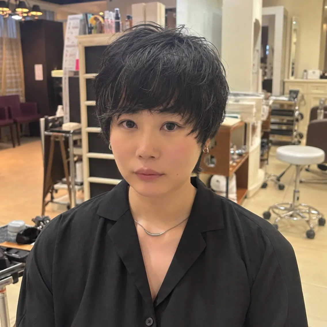 ミディアム パーマ メンズ カット パーマ 鳥ちゃん🐥/中性系 /西中島/新大阪のヘアスタイル