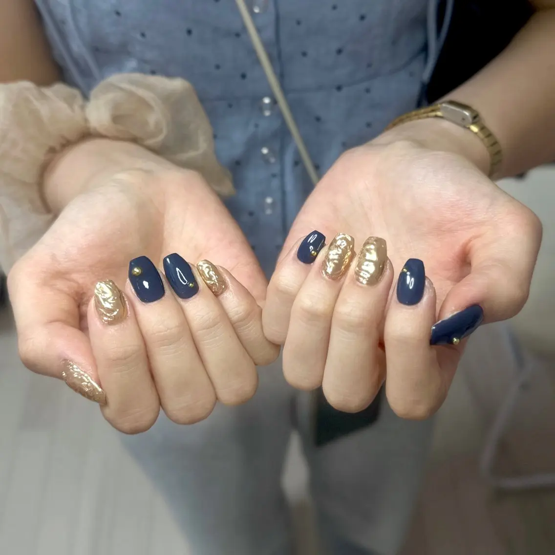 ネイル アートネイル オーロラネイル チークネイル フレンチネイル ガラスフレンチ 🎀YooLi Nail salonのネイルデザイン