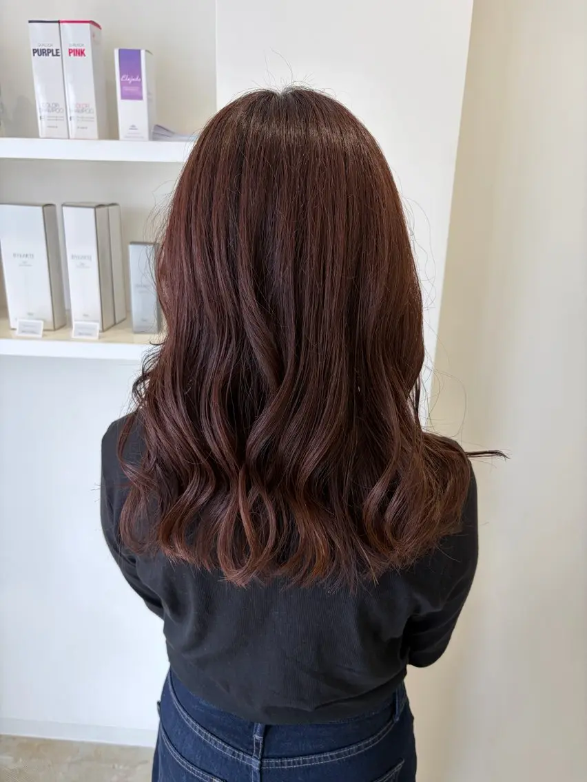 セミロング 中田 百笑のヘアスタイル
