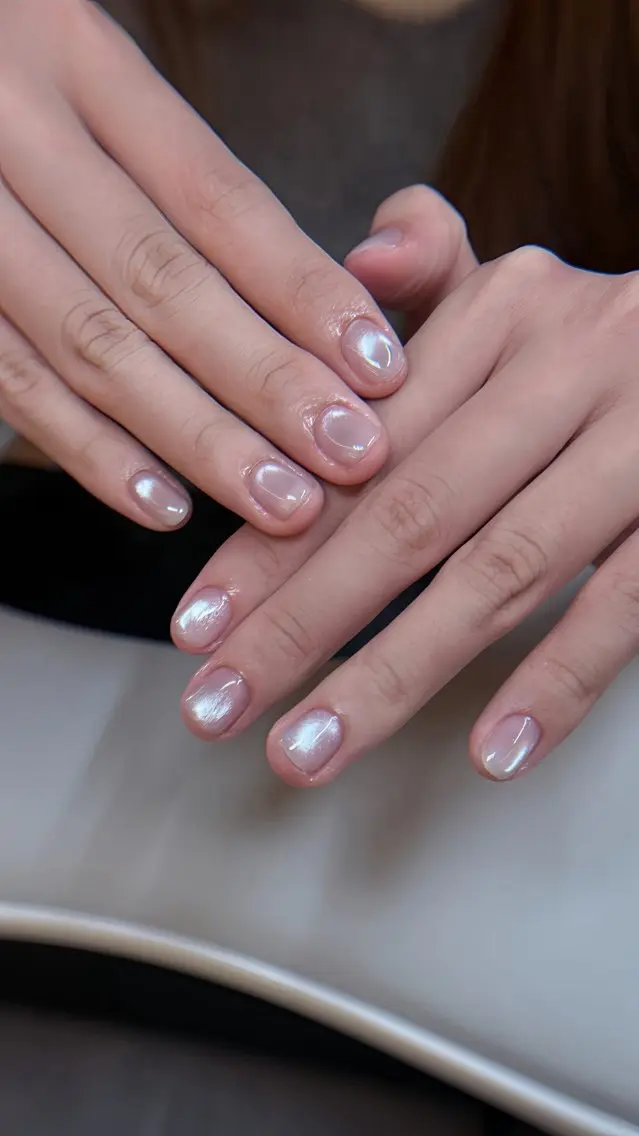 ネイル チークネイル ドット フレンチネイル グラデーション 韓国ネイル ハンドネイル Minette nailrinrinのネイルデザイン