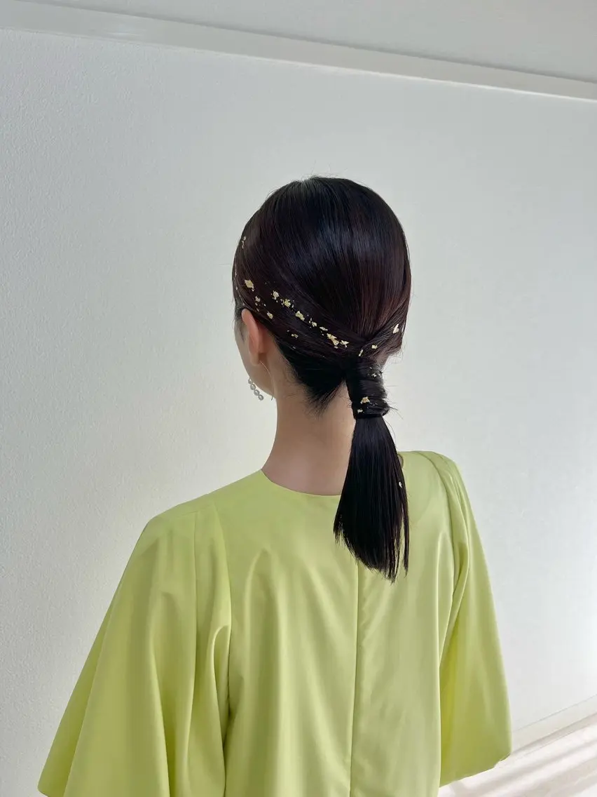 ミディアム ヘアアレンジ 大羅 海比のヘアスタイル
