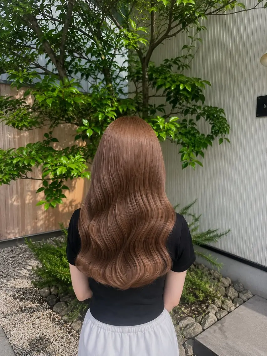 ロング カラー ベージュカラー ブリーチ ダブルカラー ブリーチなしカラー カット ヘアカラー トリートメント 艶カラー/レイヤー カット🫧あいりのヘアスタイル