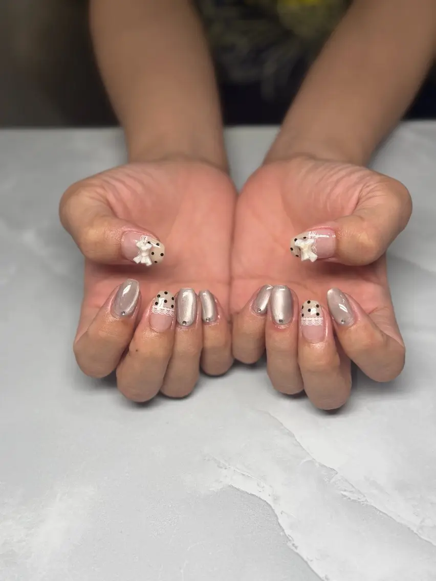 ネイル アートネイル 持ち込み ストーンネイル ｎｙａｓｕ ｎａｉｌのネイルデザイン