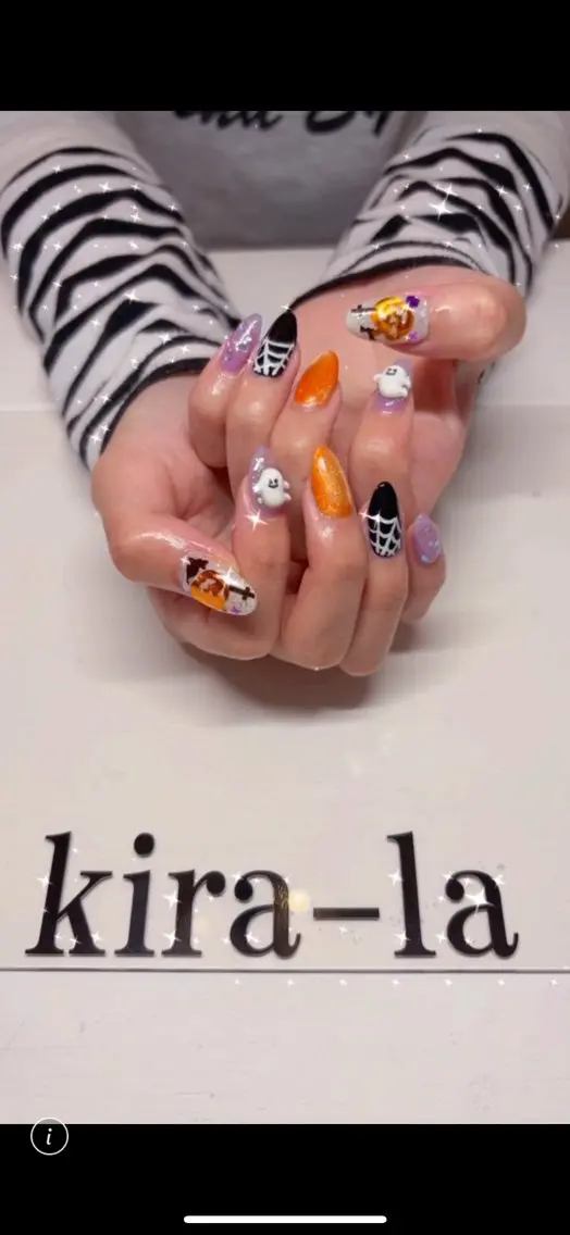 ネイル ハロウィン kira-la キララ･:*..のネイルデザイン