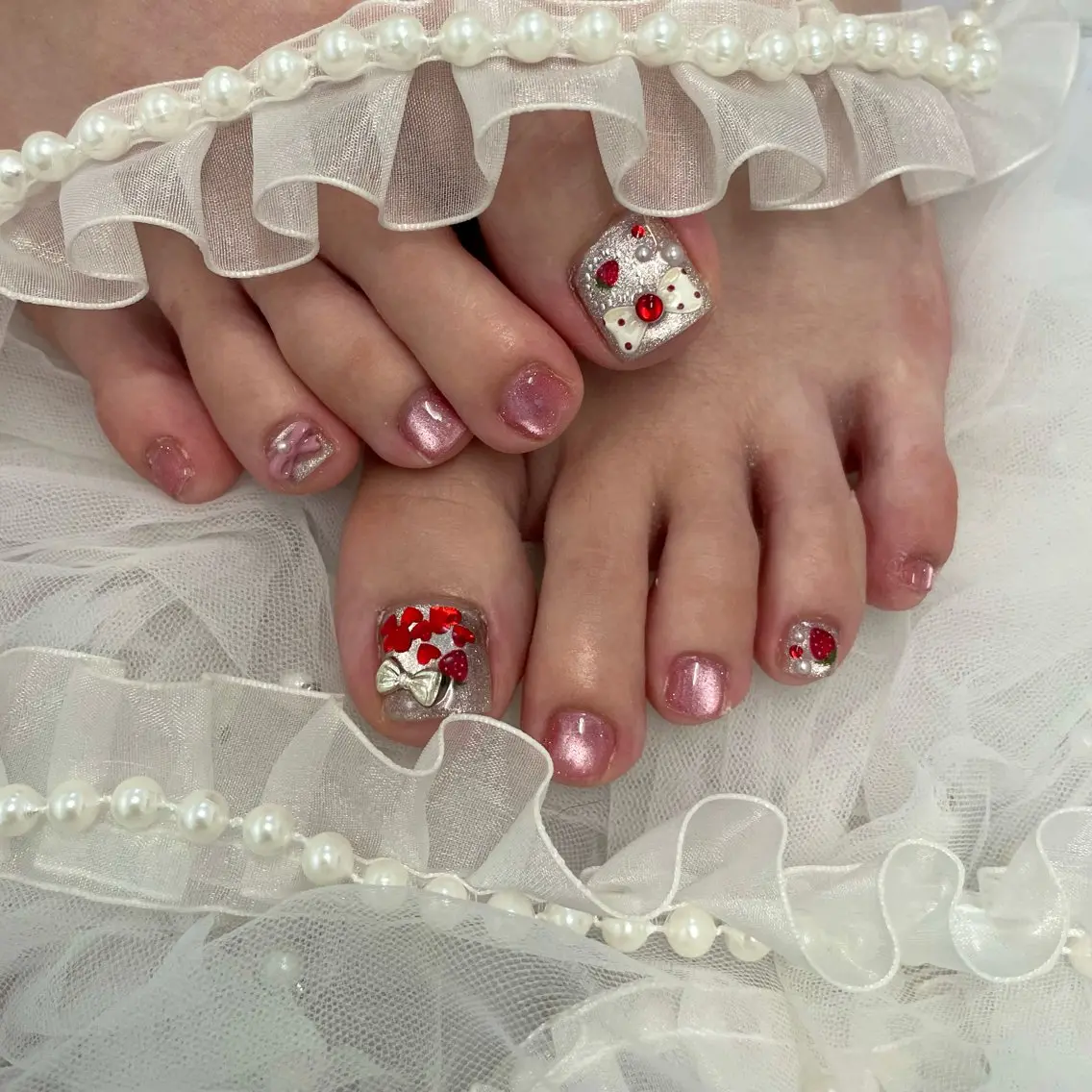 ネイル フットネイル Riran ᨳ⁺˳⋆.MIUのネイルデザイン