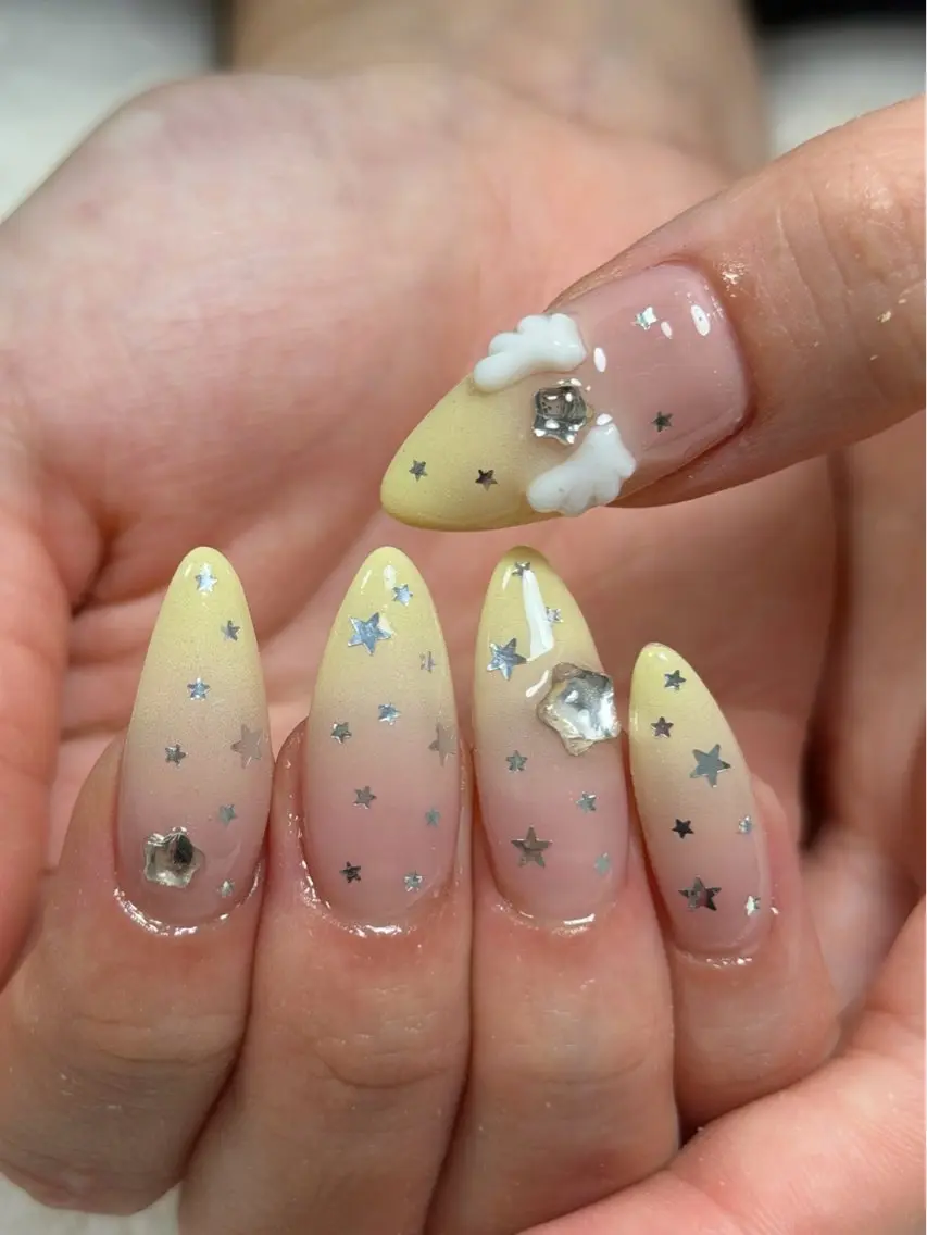 ネイル ワンホンネイル ハンドネイル dimples yuki🎀 ꒷꒦♡のネイルデザイン