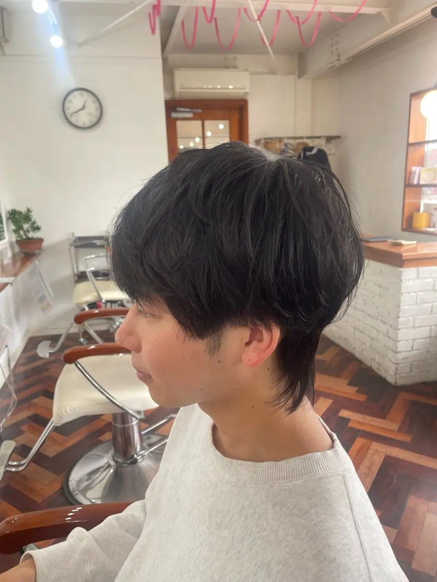 ショート 髪質改善 韓国風ヘア 縮毛矯正 ウルフカット カット mopa_kaede ナチュラル/レイヤーのヘアスタイル