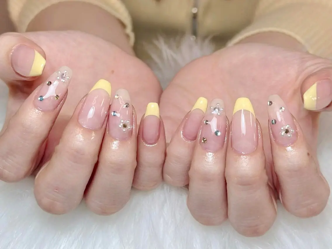 ネイル ジェルネイル 韓国ネイル シンプルネイル ワンホンネイル ハンドネイル hue nail1のネイルデザイン