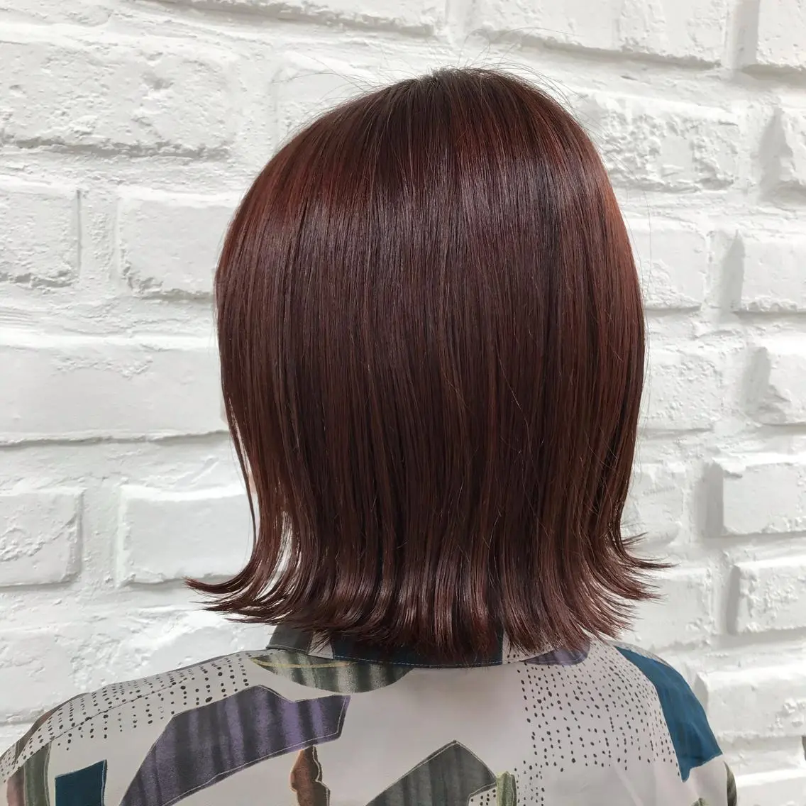 ミディアム カラー 透明感カラー ピンクカラー ボブ 外ハネヘア カット ヘアカラー 【暖色カラー特化】 中山由梨のヘアスタイル