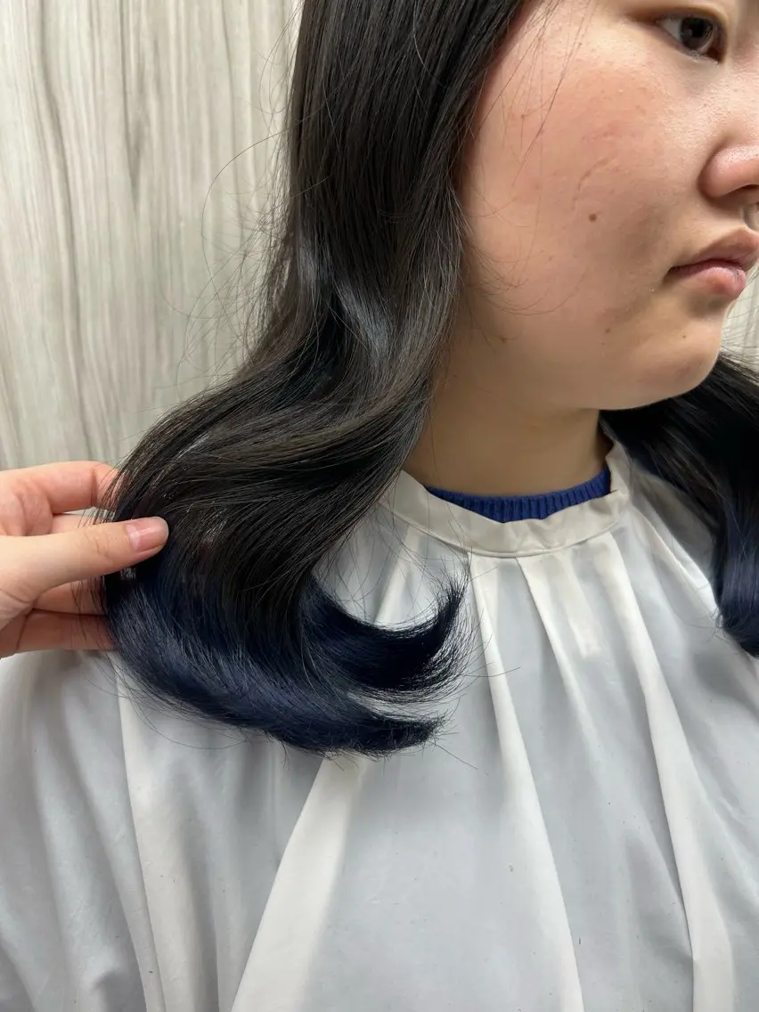 ロング カラー メンズ ヘアカラー 中尾 遥那のヘアスタイル