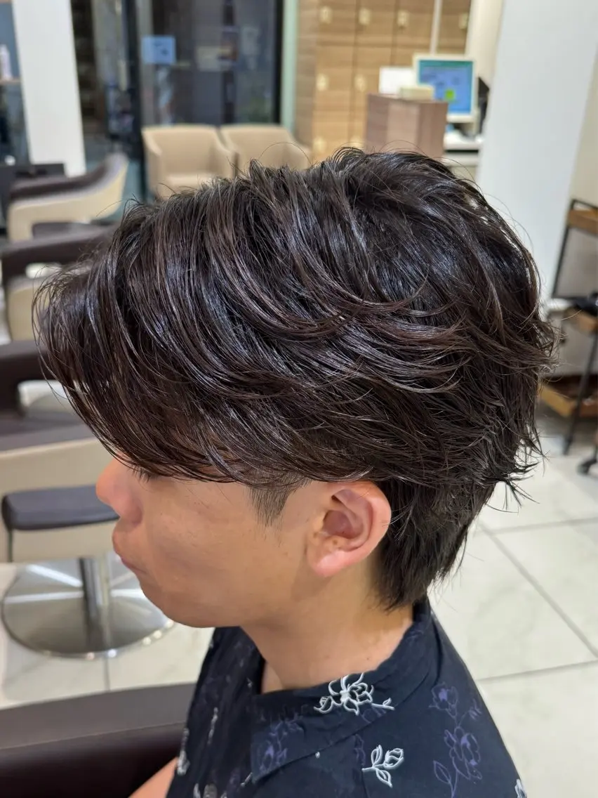 メンズ フェザーパーマ メンズパーマ カット パーマ メンズ特化💎/ 韓国風🇰🇷なぎとのヘアスタイル