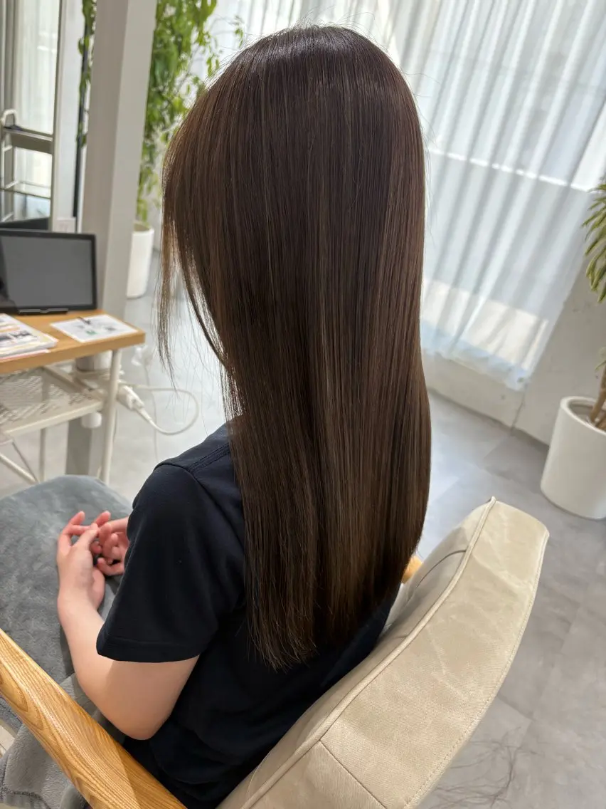 ロング カット ヘアカラー トリートメント ヘッドスパ 骨格、カラー診断士 ✂️淡中円花のヘアスタイル