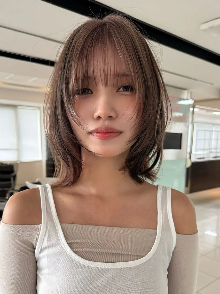 ミディアム ボブレイヤー ボブ レイヤーカット 宇野愛華∕ パーマスタイルのヘアスタイル