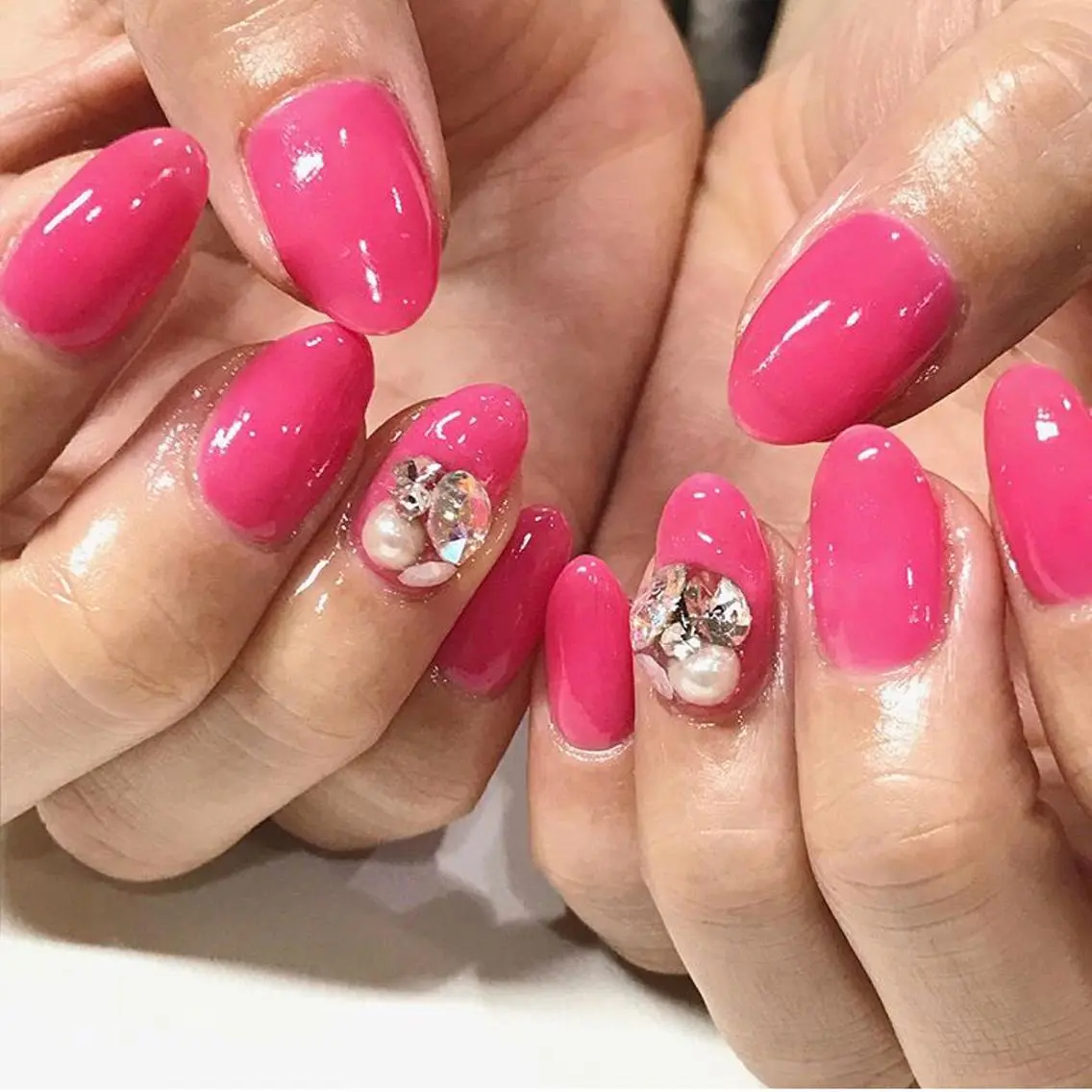 ネイル 渋谷 チップ長さ出し アプレgel-xのネイルデザイン