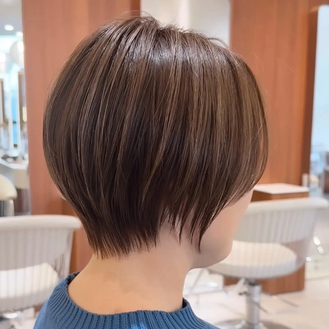 ショート カラー 切りっぱなしボブ ショートボブ 丸みショート ボブ くびれヘア カット ヘアカラー トリートメント 【渋谷】ボブ・ レイヤーボブ特化✂︎のヘアスタイル