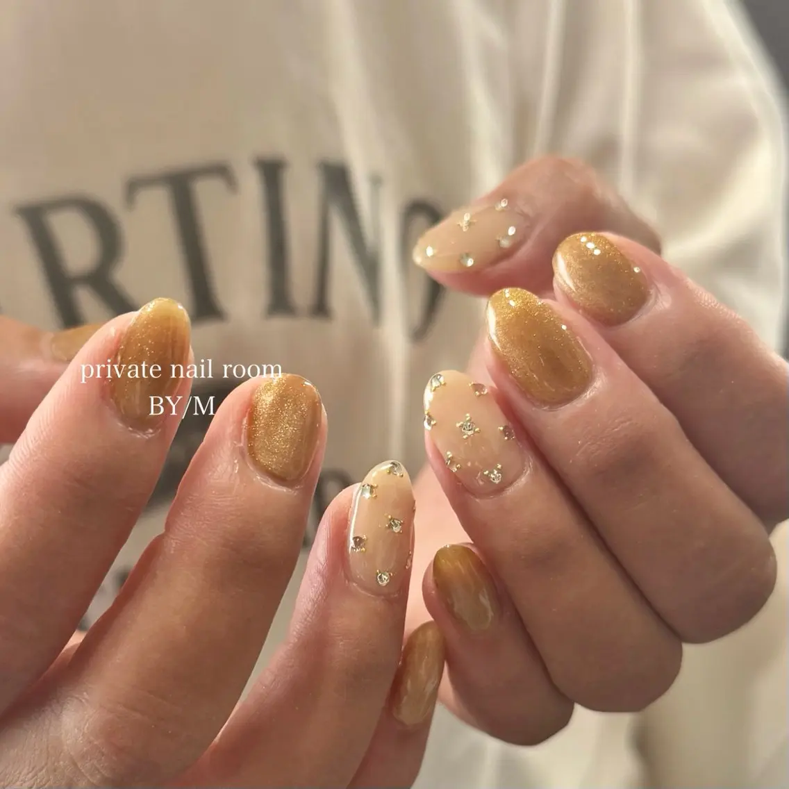 ネイル キラキラネイル マグネットネイル 持ち込み BY / Mのネイルデザイン