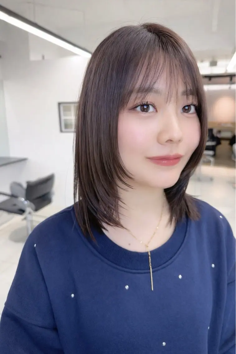 ミディアム カラー カット ヘアカラー トリートメント 🍀お悩み改善憧れの 美髪　小林風雅のヘアスタイル
