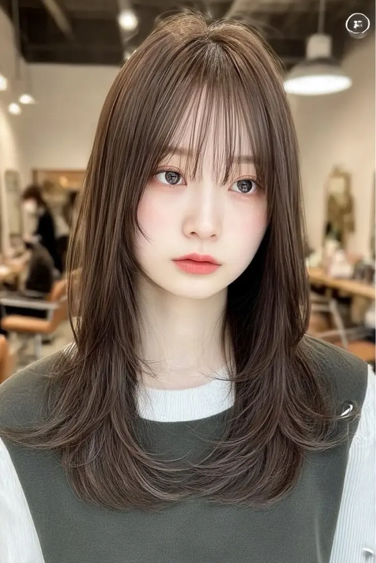 ロング カラー ヘアカラー 🍒モテ暖色カラー × うる艶✧ ゆなのヘアスタイル