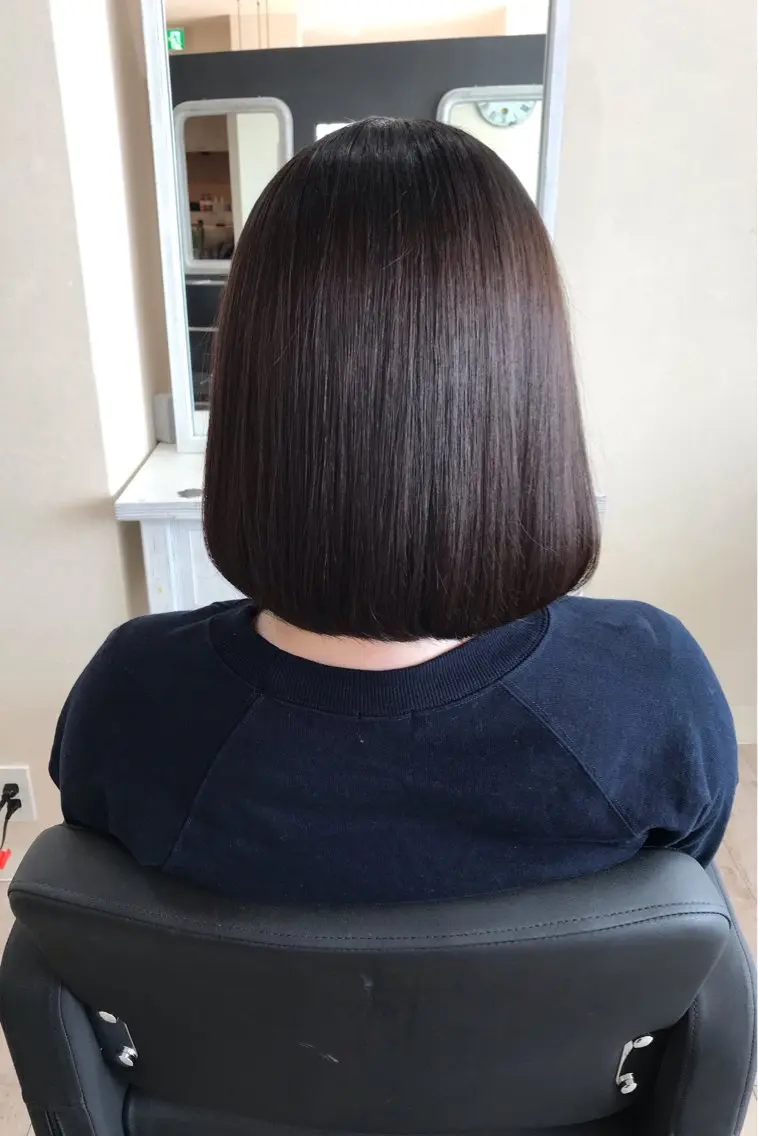 ミディアム カット 縮毛矯正 APPEL hair /岡山のヘアスタイル
